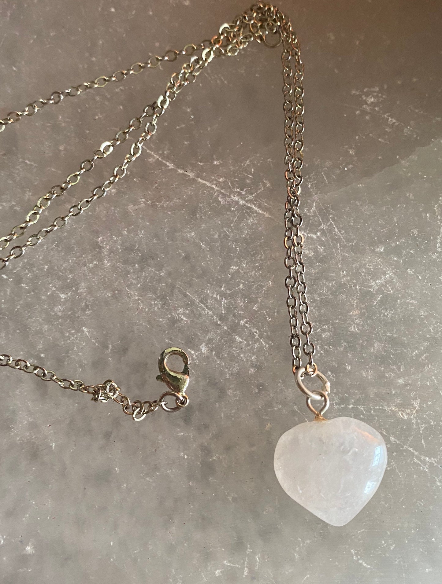Rose Quartz heart necklace