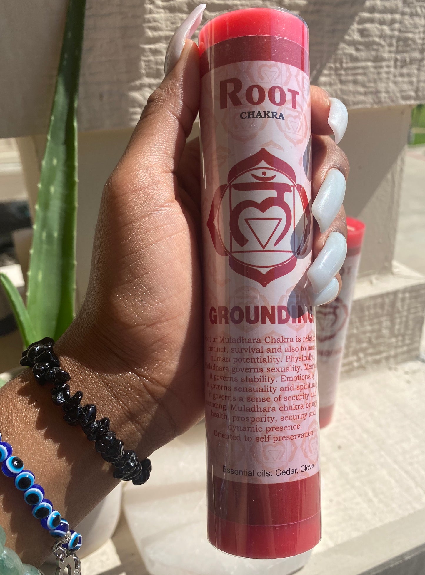 Root chakra candle